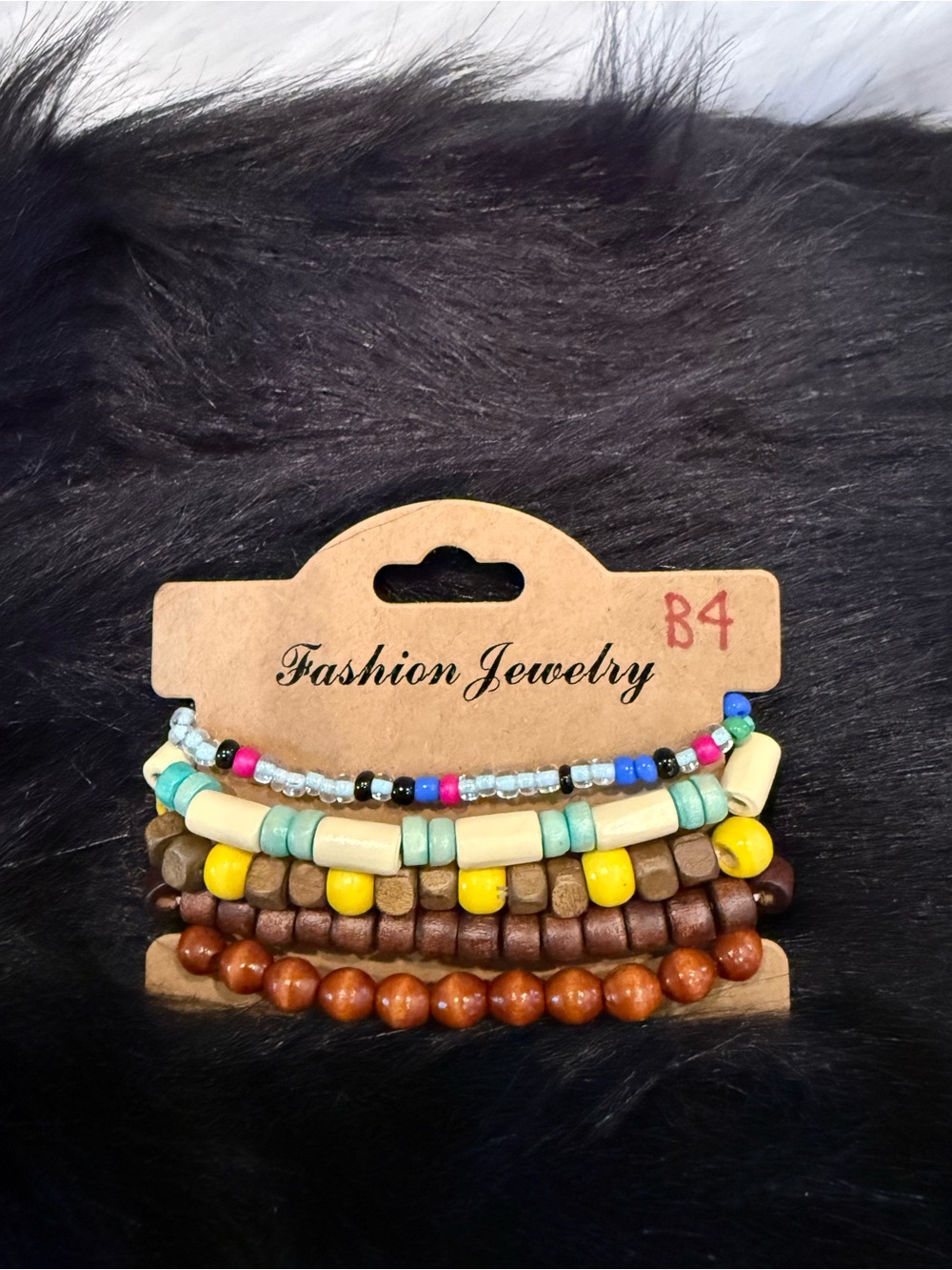 Fashion Jewelry Turquoise Yellow Brown Beaded Bracelet Set